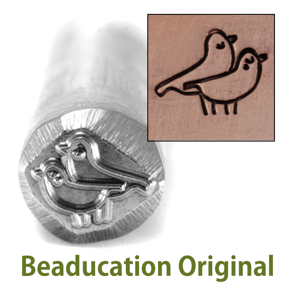 Metal Stamping Tools Pigeons in Love Design Stamp- Beaducation Original